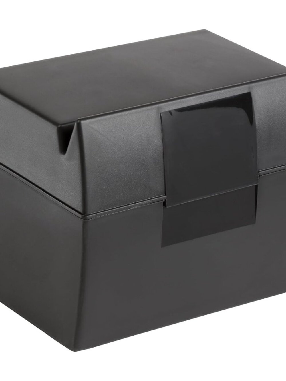 Plastic Index Card Box, 5 x 8 Inches, 500 Card Capacity, Black 01581
